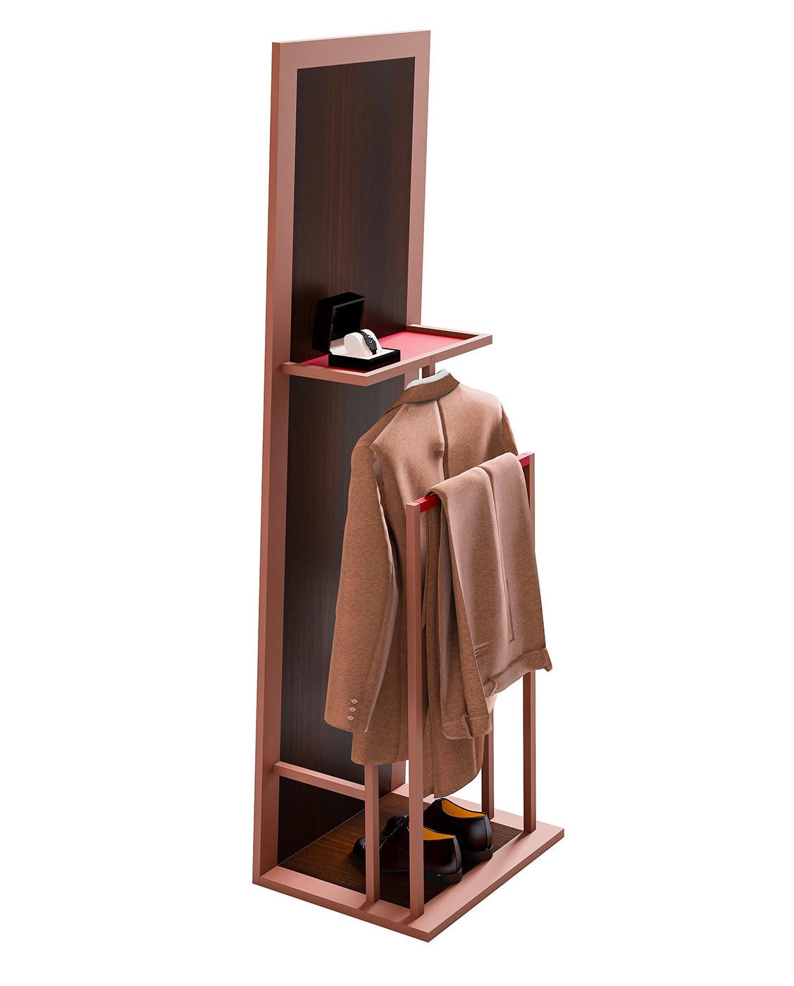 Valet avec Miroir Plein Pied