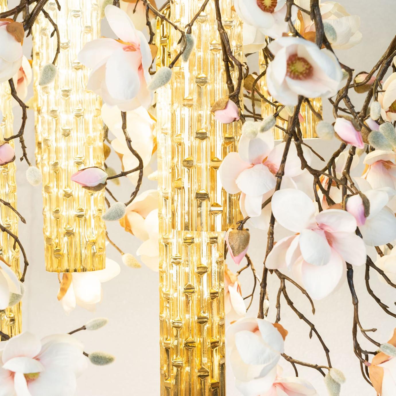 Lustre blanc et or Magnolia