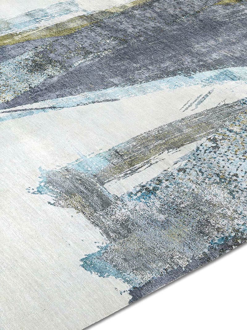 Tapis tissé main Vert Rouille