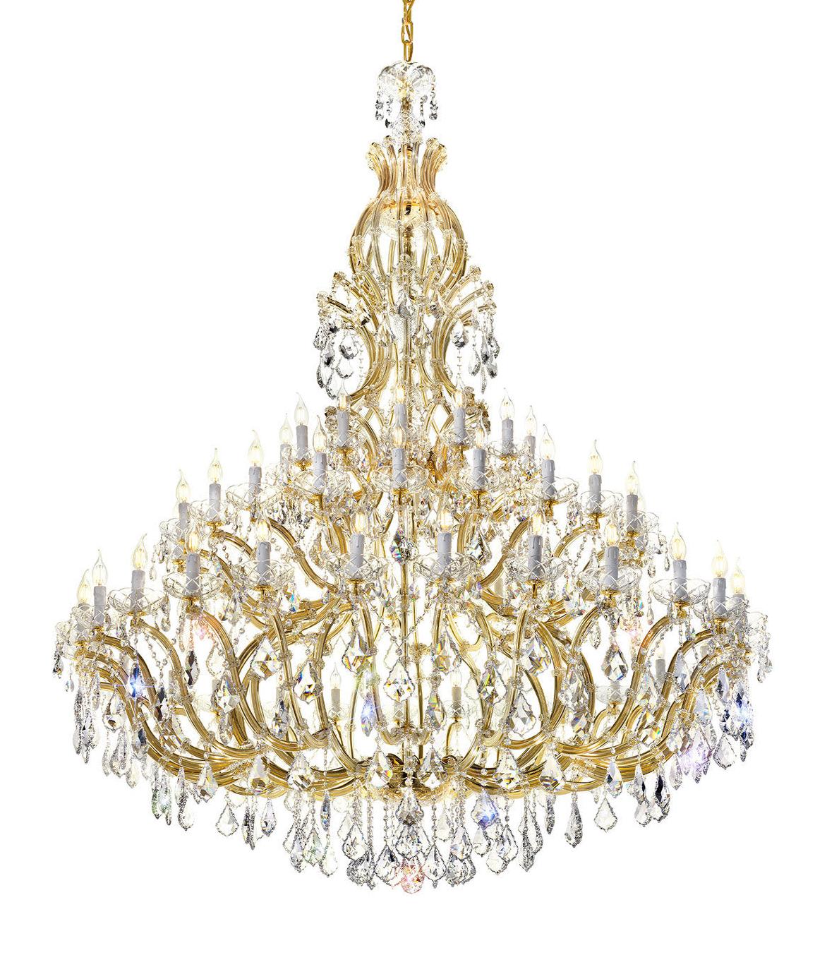 Lustre Mariateresa en Cristal Finition Or