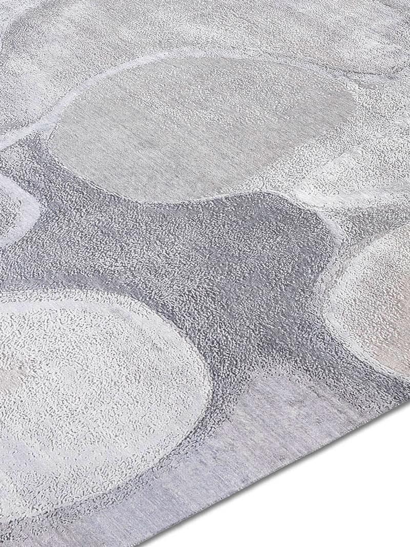 Tapis fait main de luxe Argent | Taille: 305 x 427 cm