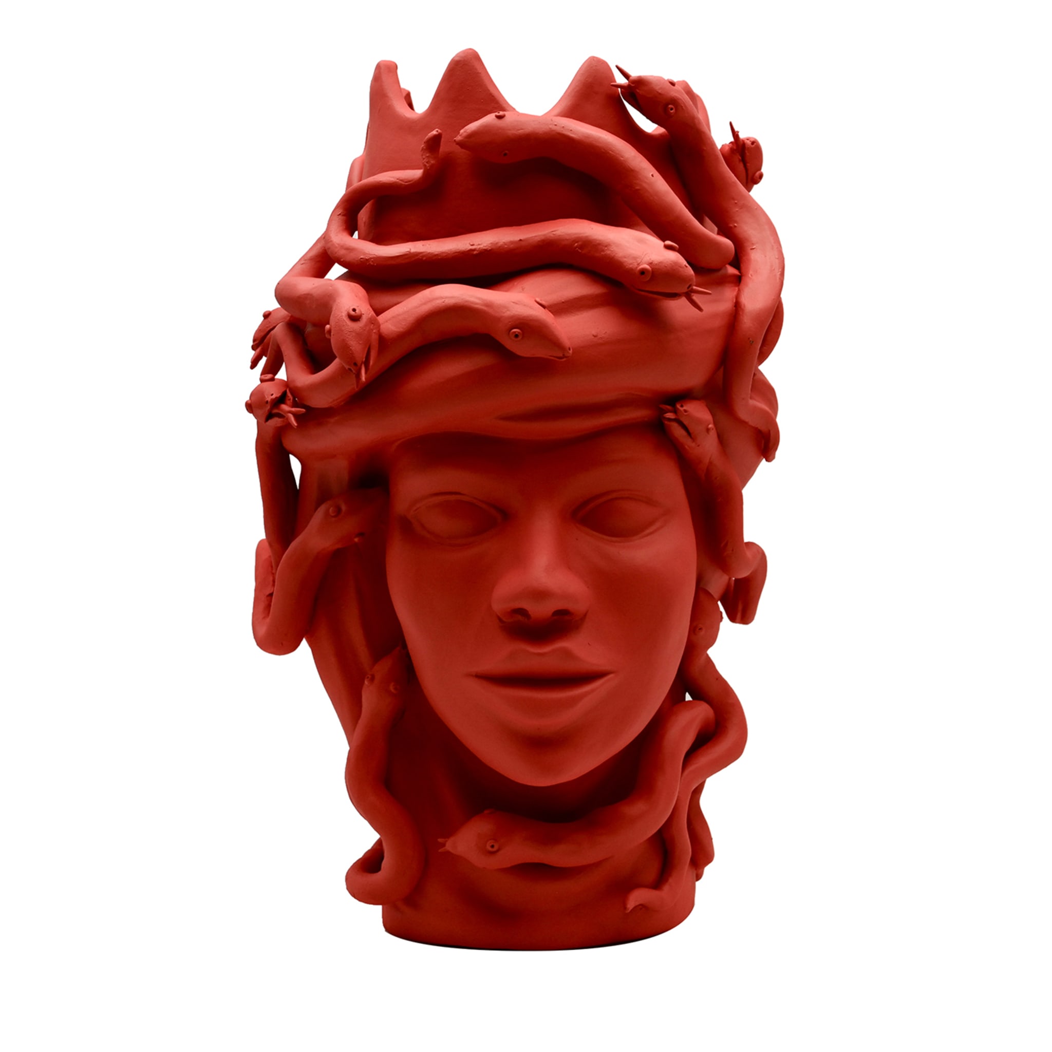 Sculpture Tête De Maure Rouge