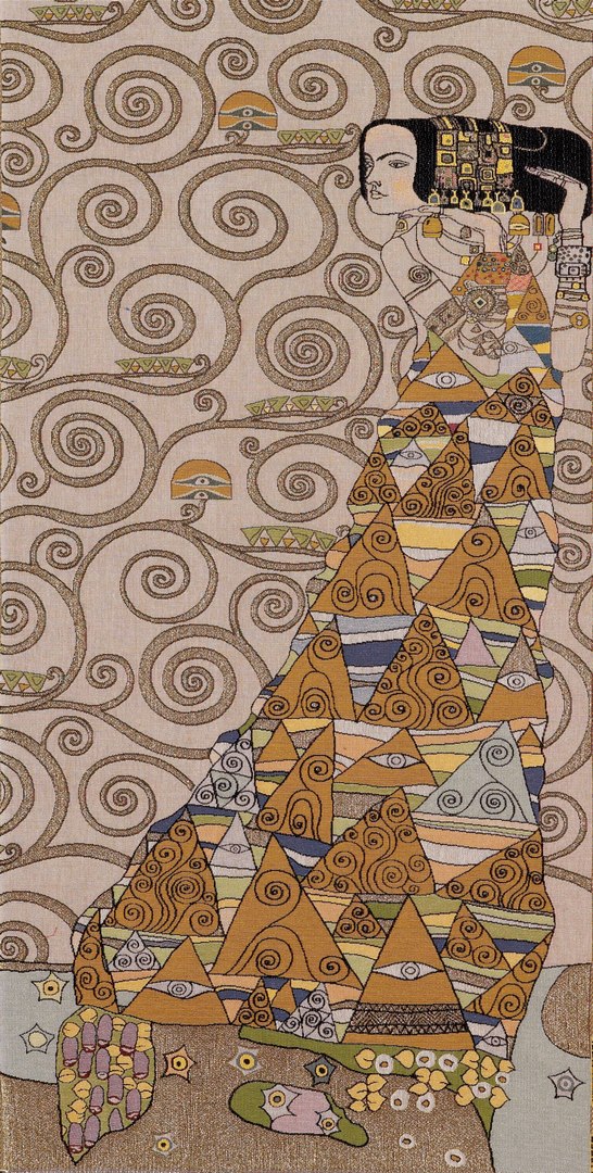 Tapisserie Dame (Droite), de Klimt Beige | Taille: 50 x 100 cm