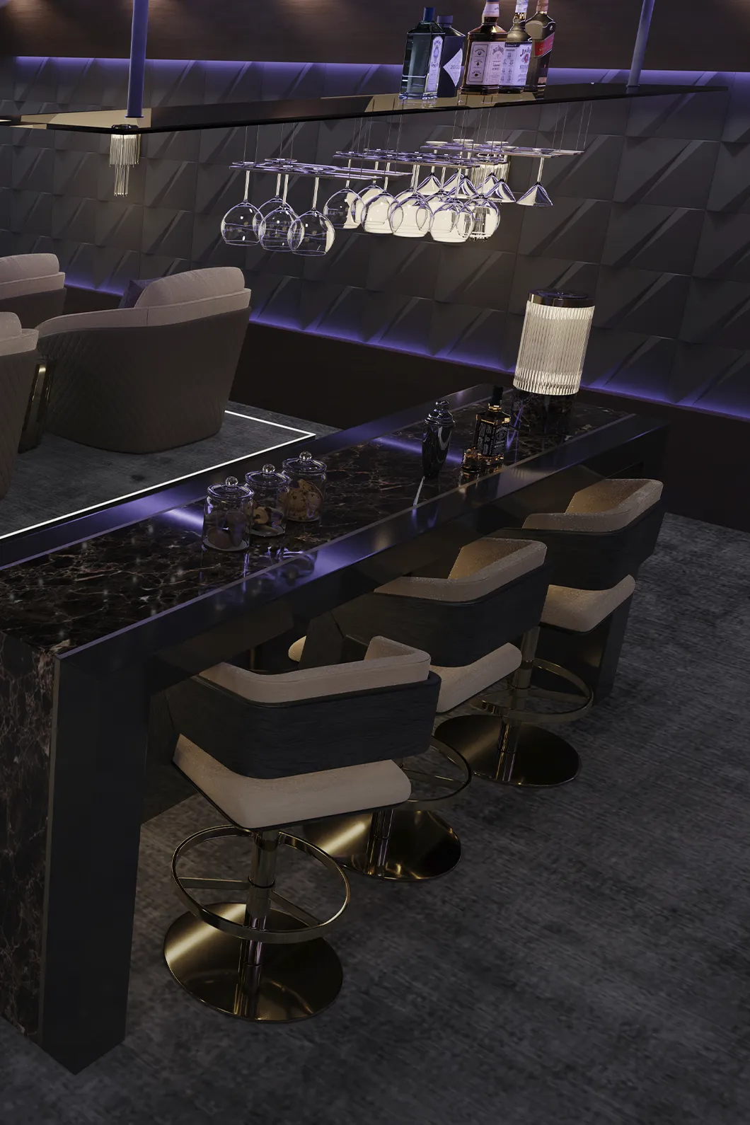 Chaise de Bar Pivotante Galea