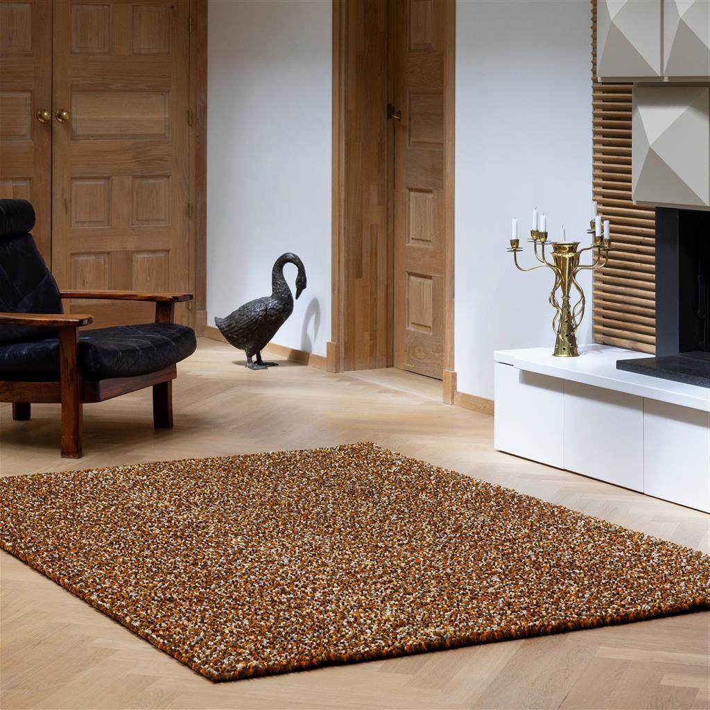 Tapis shaggy feutré Pop-Art Jaune