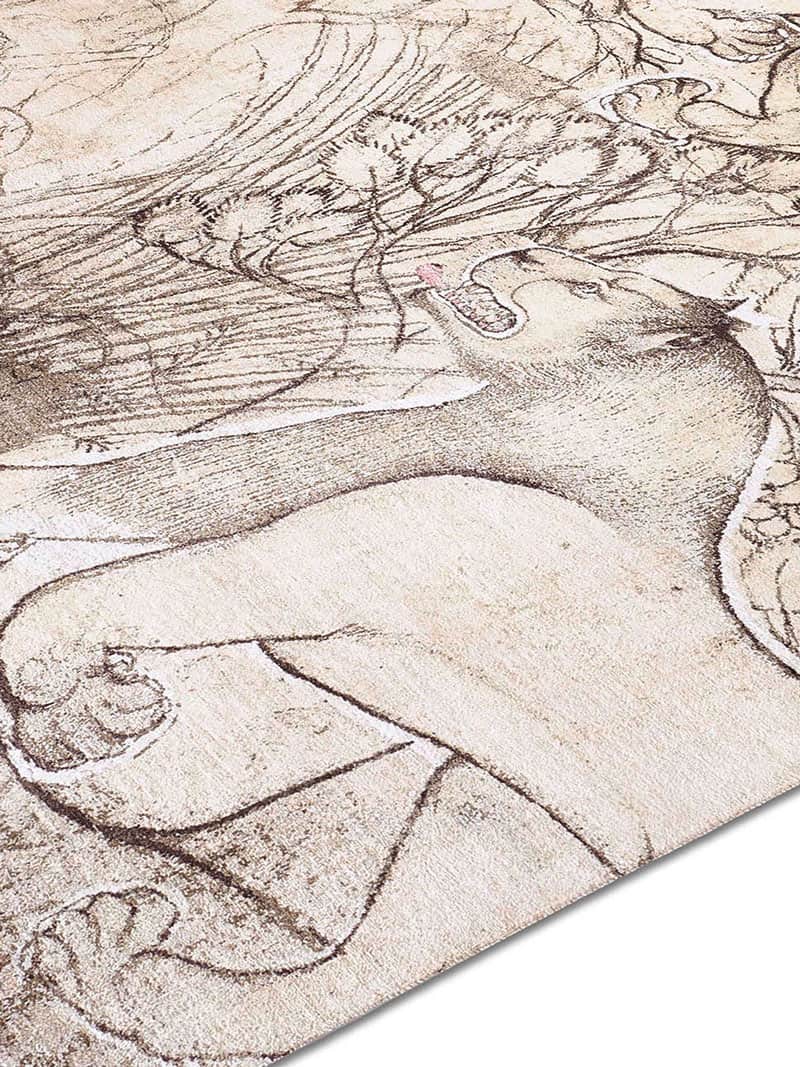 Tapis tissé main Deux Lions | Taille: 170 x 240 cm