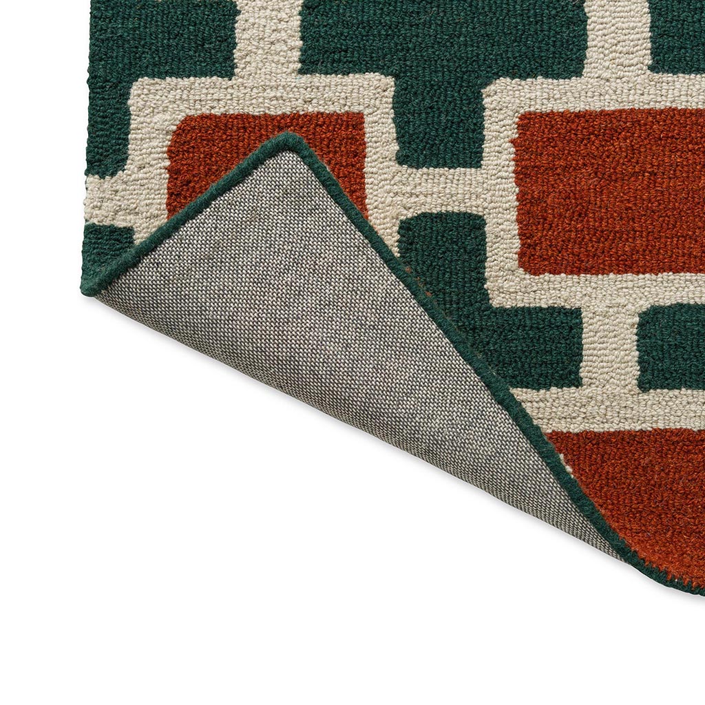 Tapis Hachure Rouille