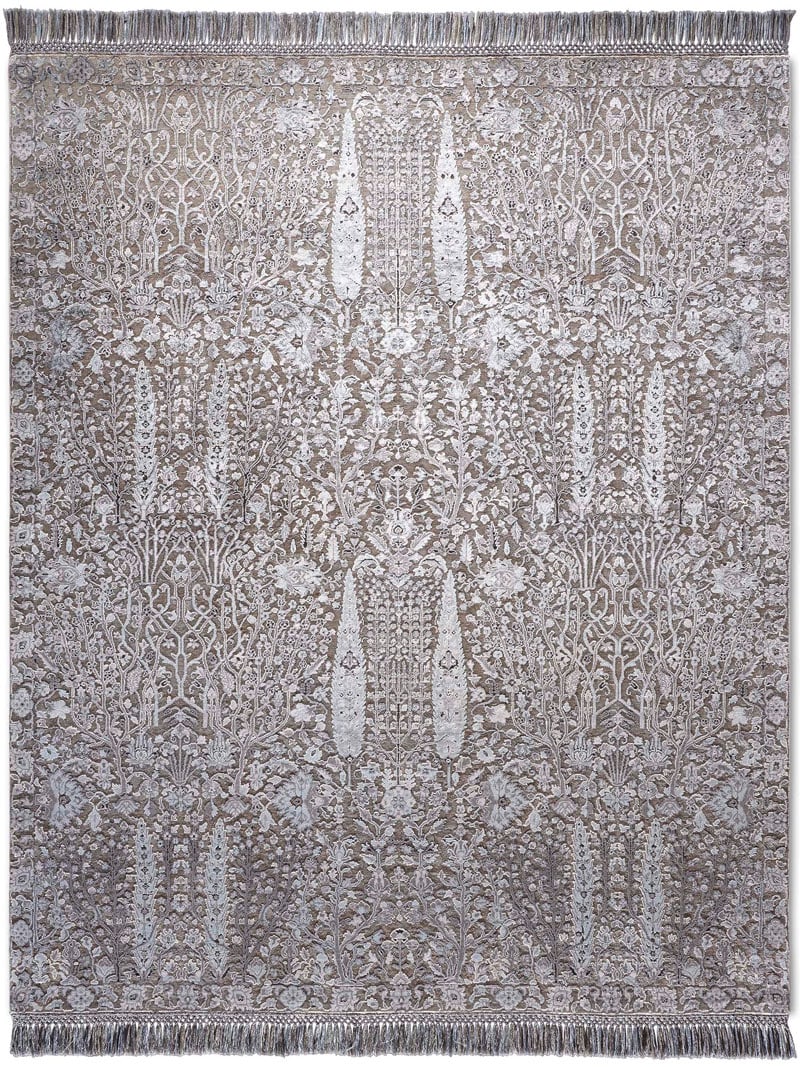Tapis de luxe Jardin de Pins Charbon