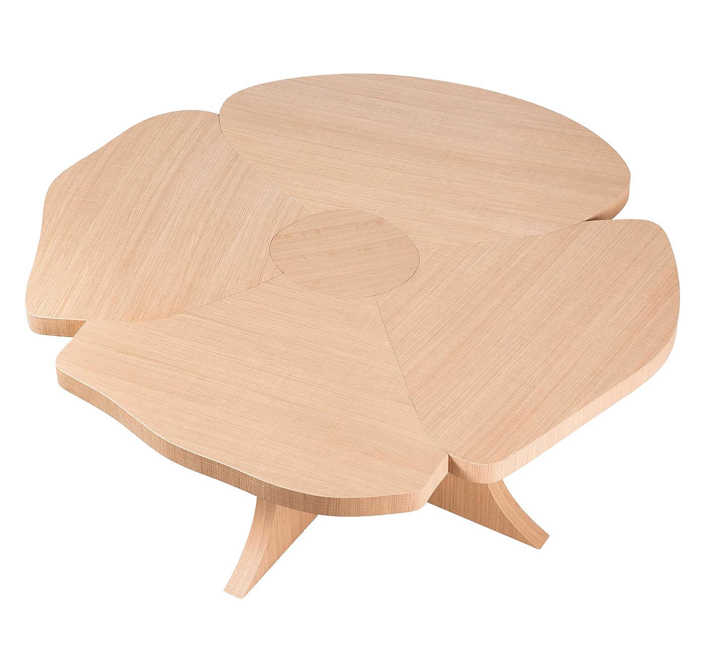 Table de salle à manger ovale en bois naturel