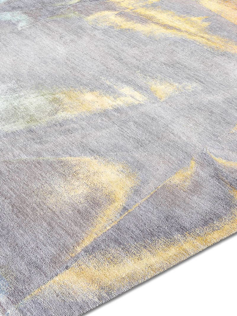 Tapis noué main Soleil Pastel