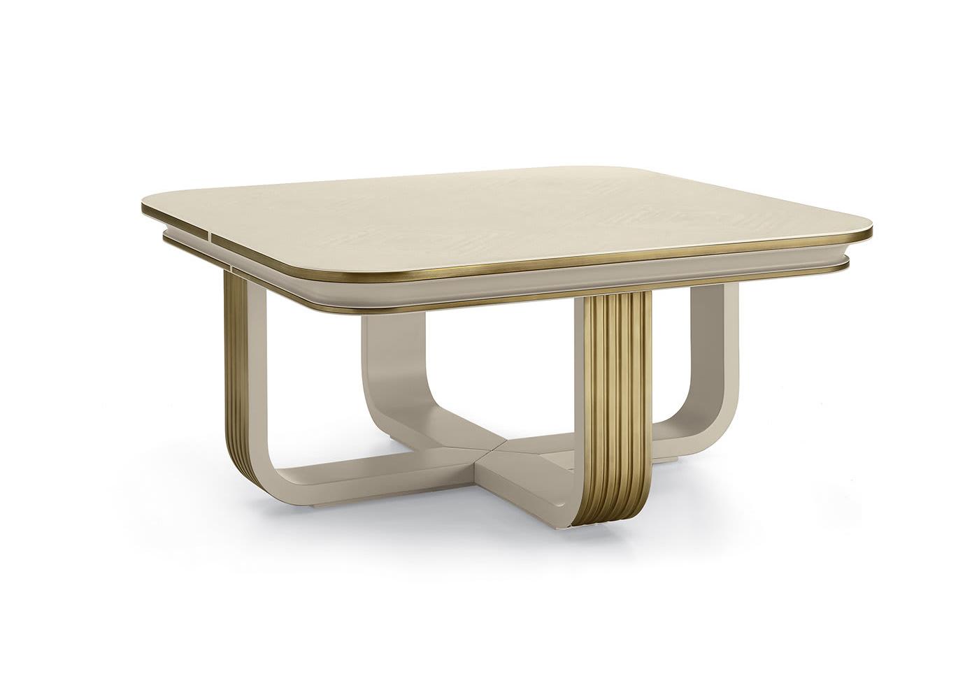 Table Basse Blanche / Or Oliver