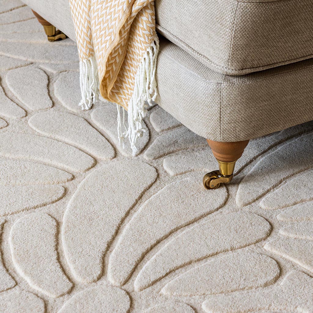 Tapis Pétales Coleby Crème Ivoire