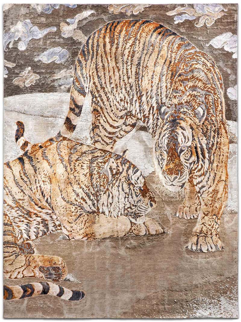 Tapis tissé main Tigre
