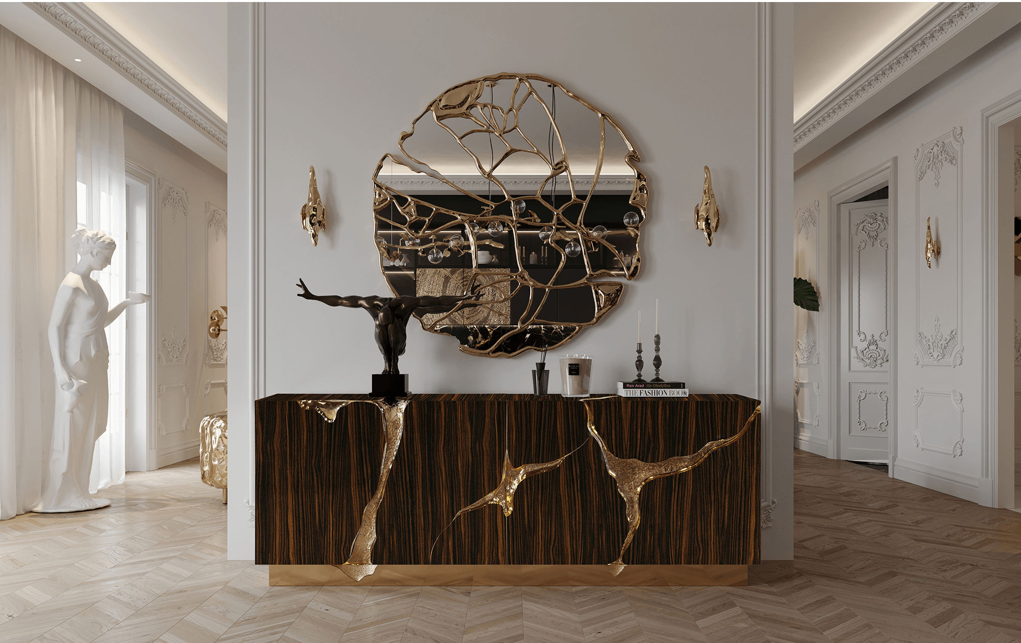 Buffet Opulent Brun & Or