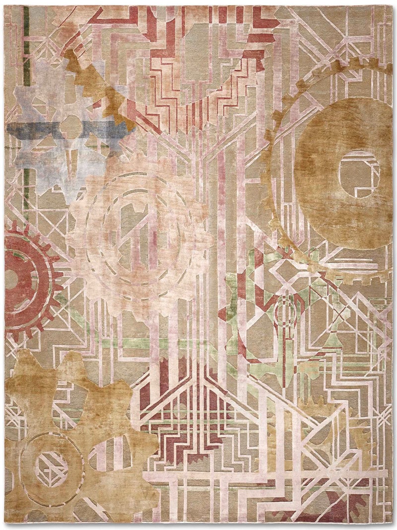 Tapis fait main de luxe Couleur Silencieuse