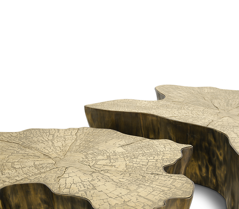 Table Basse Eden Patinée | Dimensions: L 138 x P 95 x H 36 cm