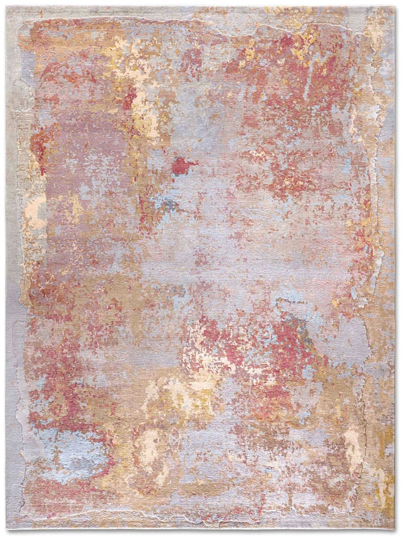 Tapis noué main de luxe Stéréo Multicolore