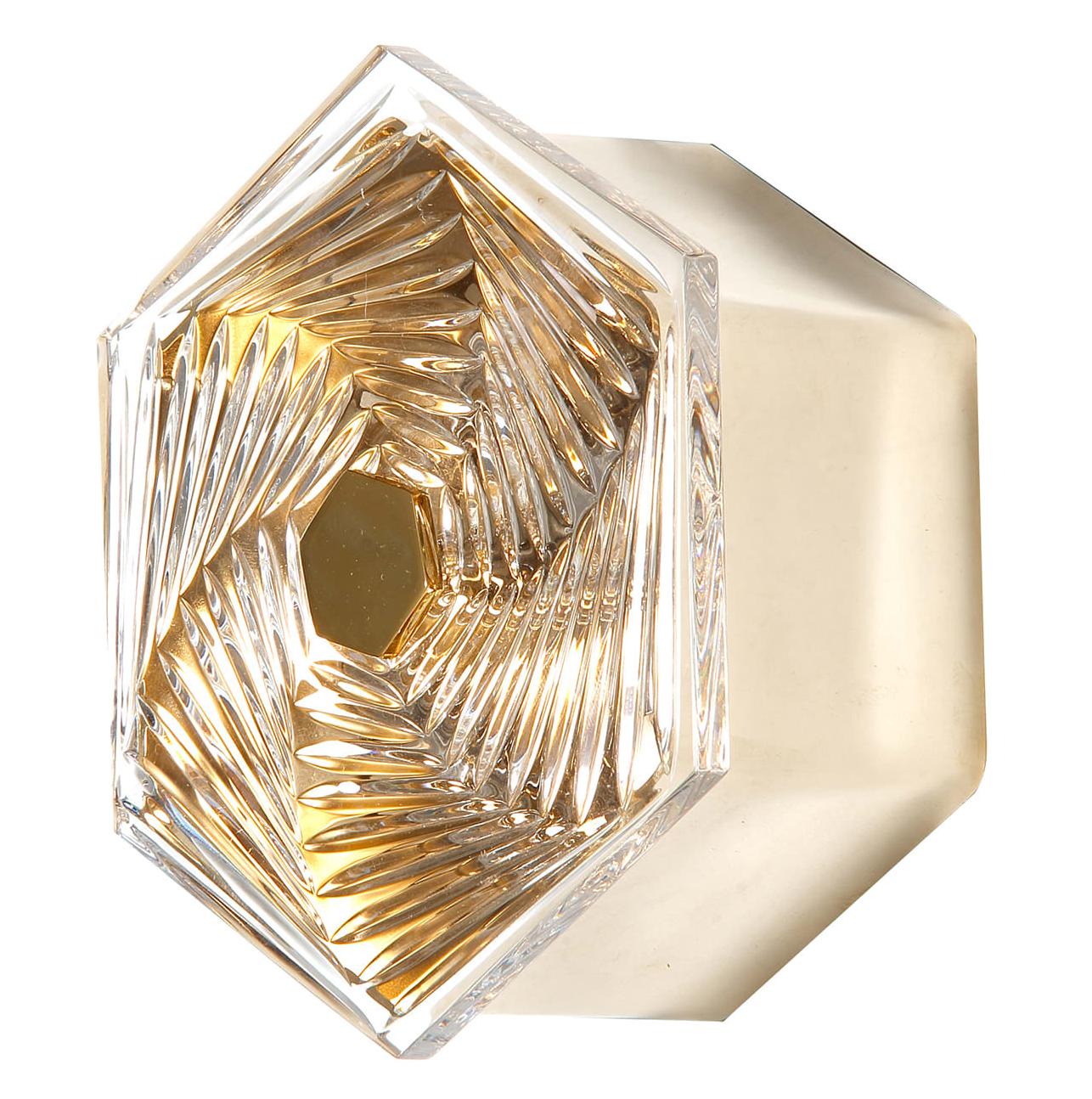 Applique Murale Petite Hexagonale en Cristal