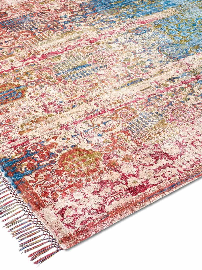 Tapis noué main de luxe Woods Multicolore