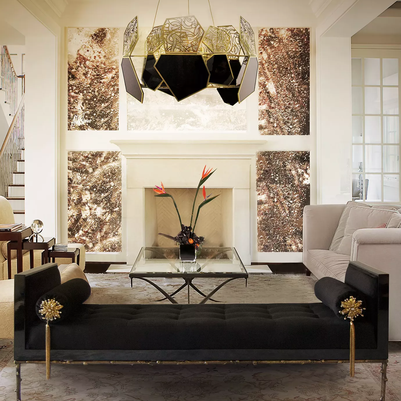 Lustre en verre bronze Hypnotique