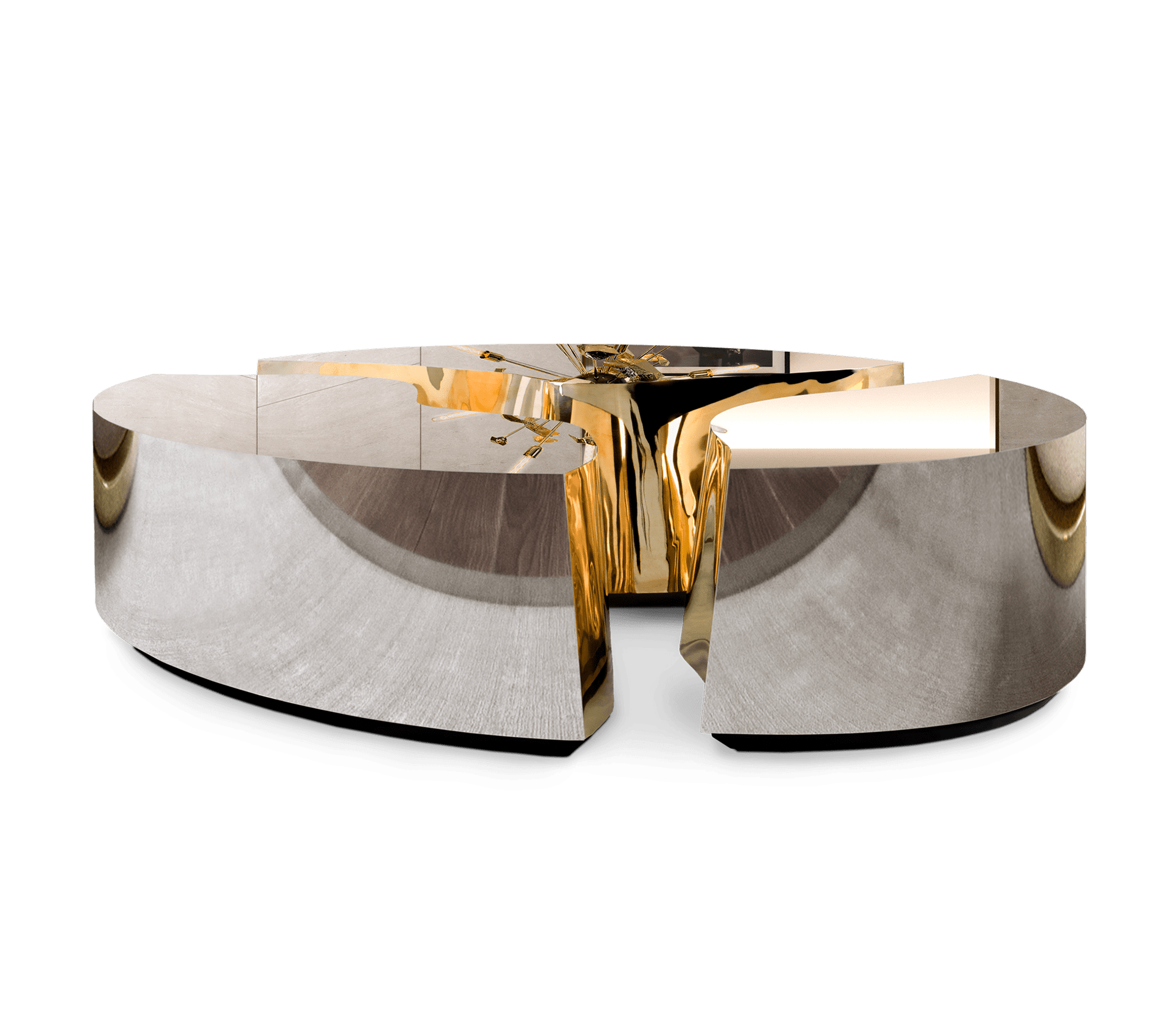 Table Basse Ovale Fissure
