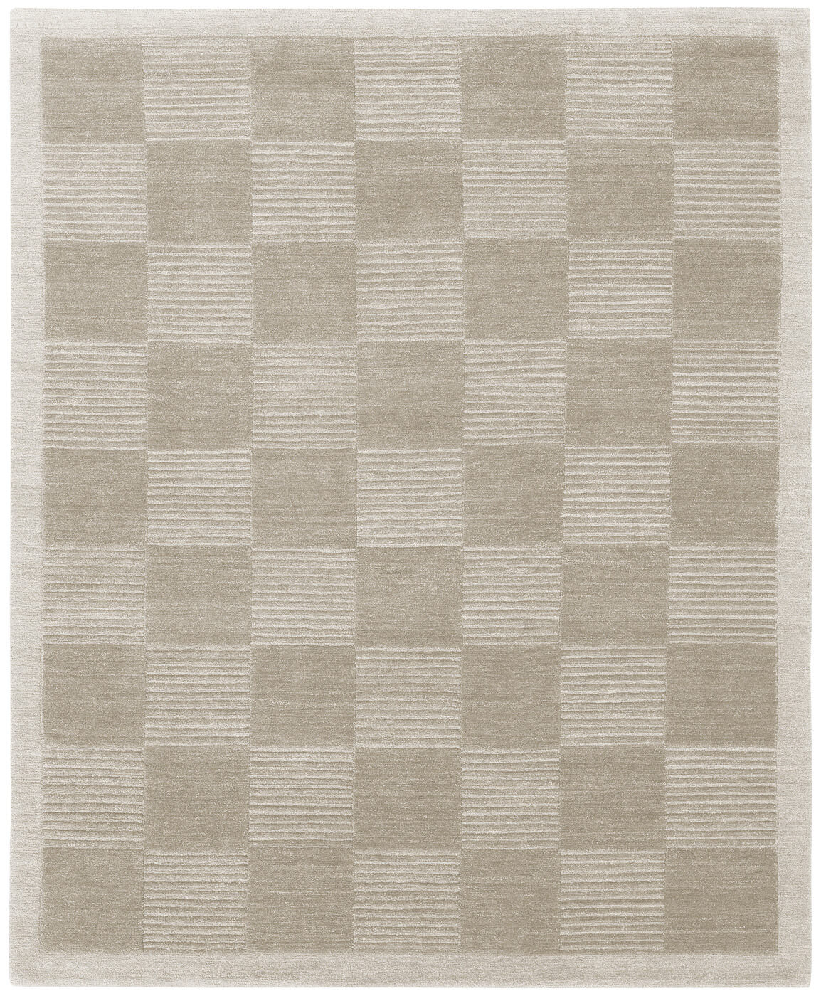 Tapis Deep Cut Bordure Gris