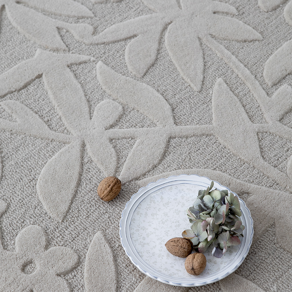 Tapis rond Cleavers Naturel