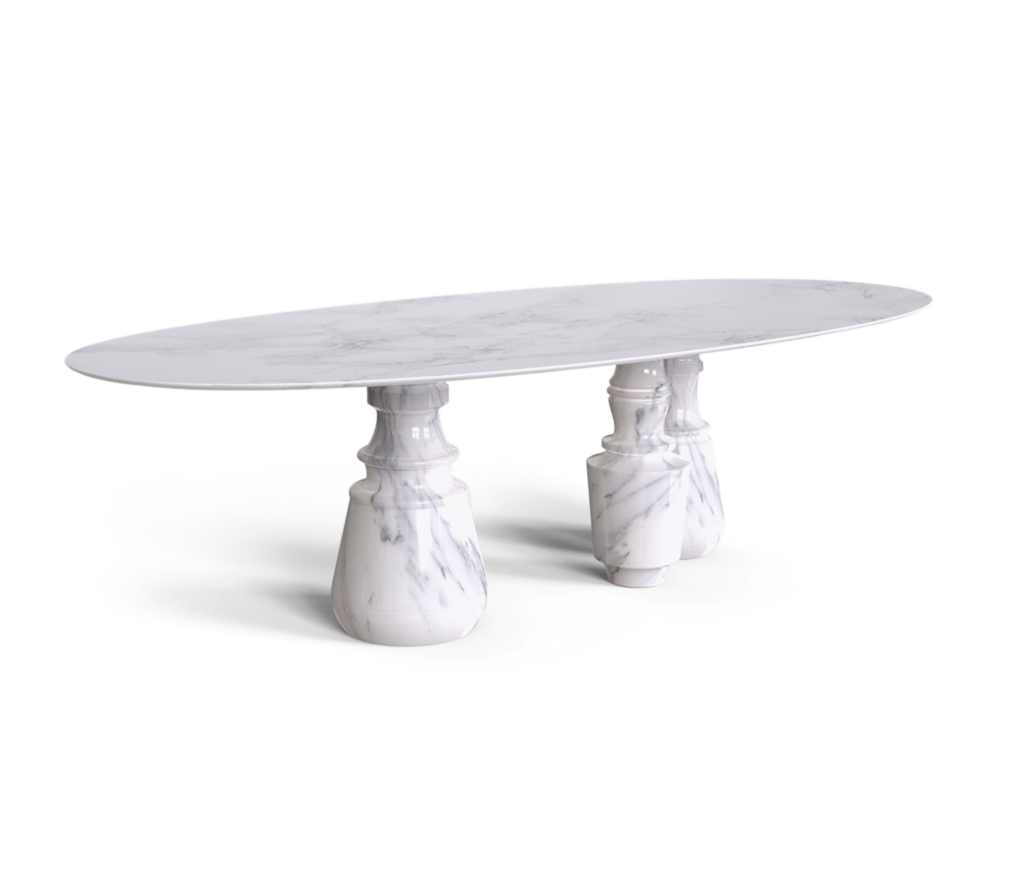 Grande Table Ovale Estremoz Obsidienne