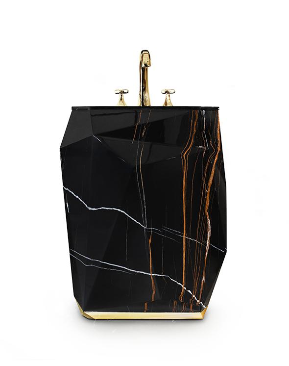 Lavabo Sur Colonne Jewel en Fausse Marbre