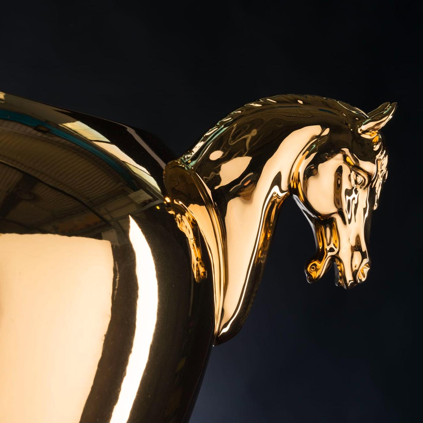 Vase doré Horse