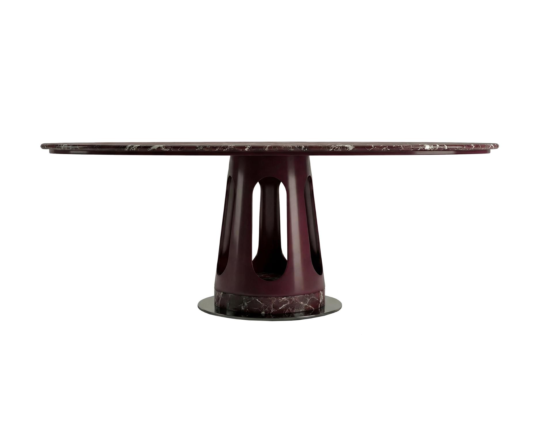 Table de salle à manger ovale en marbre Aura