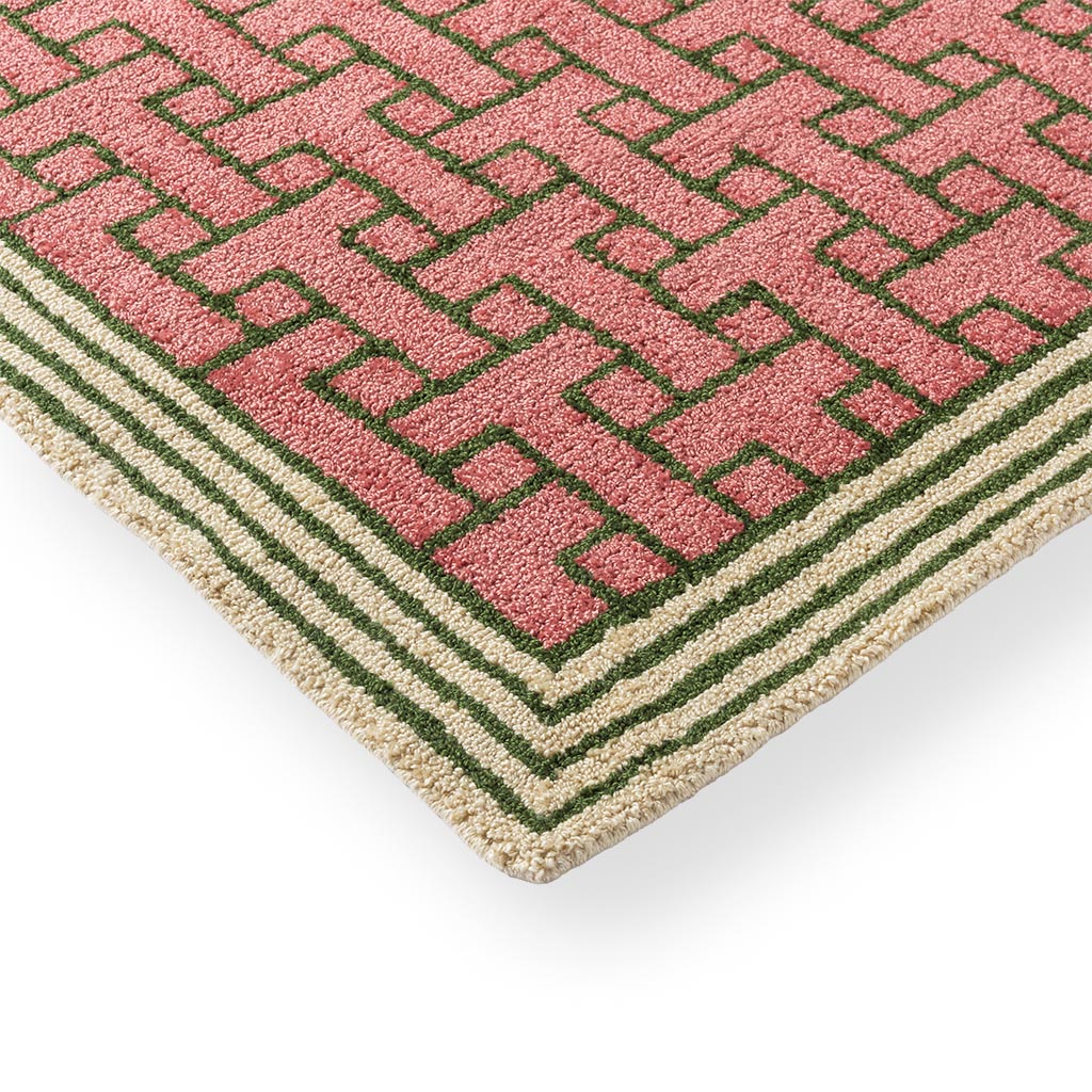 Tapis d’extérieur TB T Monogramme Poussière Rose