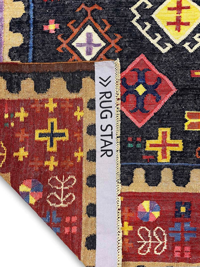 Tapis de luxe fait main Tissage Plat | Taille: 122 x 183 cm