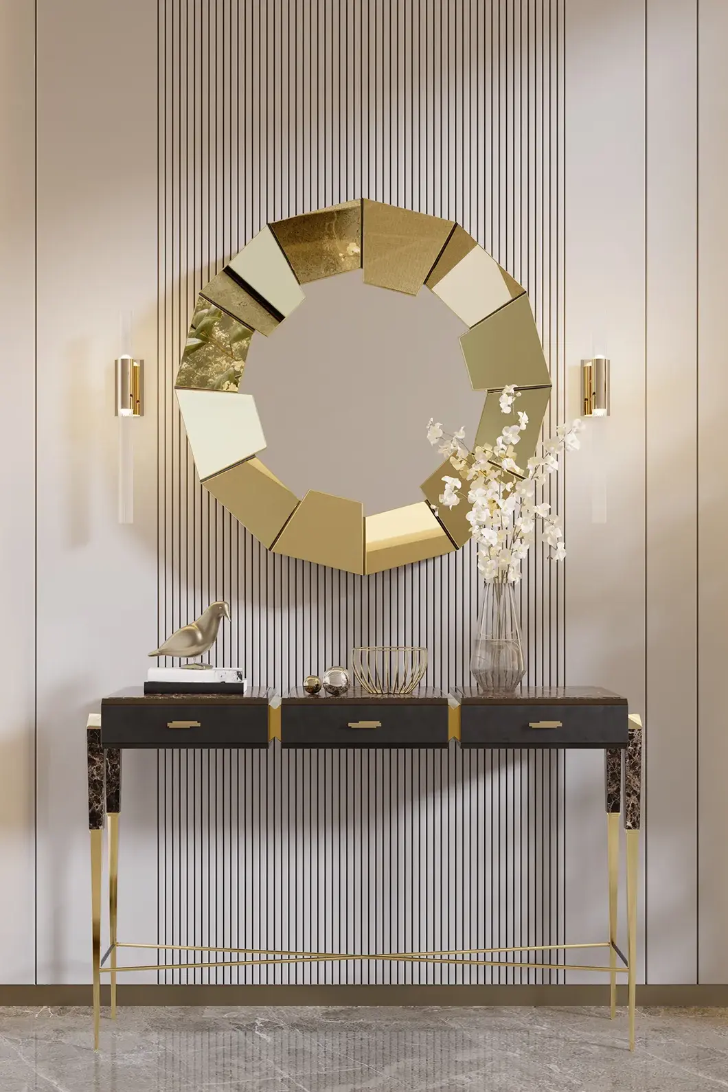 Miroir Radiance Doré - 1
