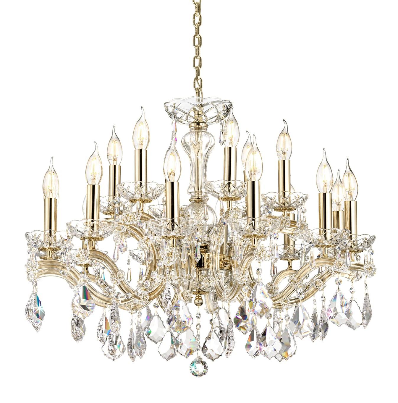 Lustre Mariateresa en Cristal Finition Or