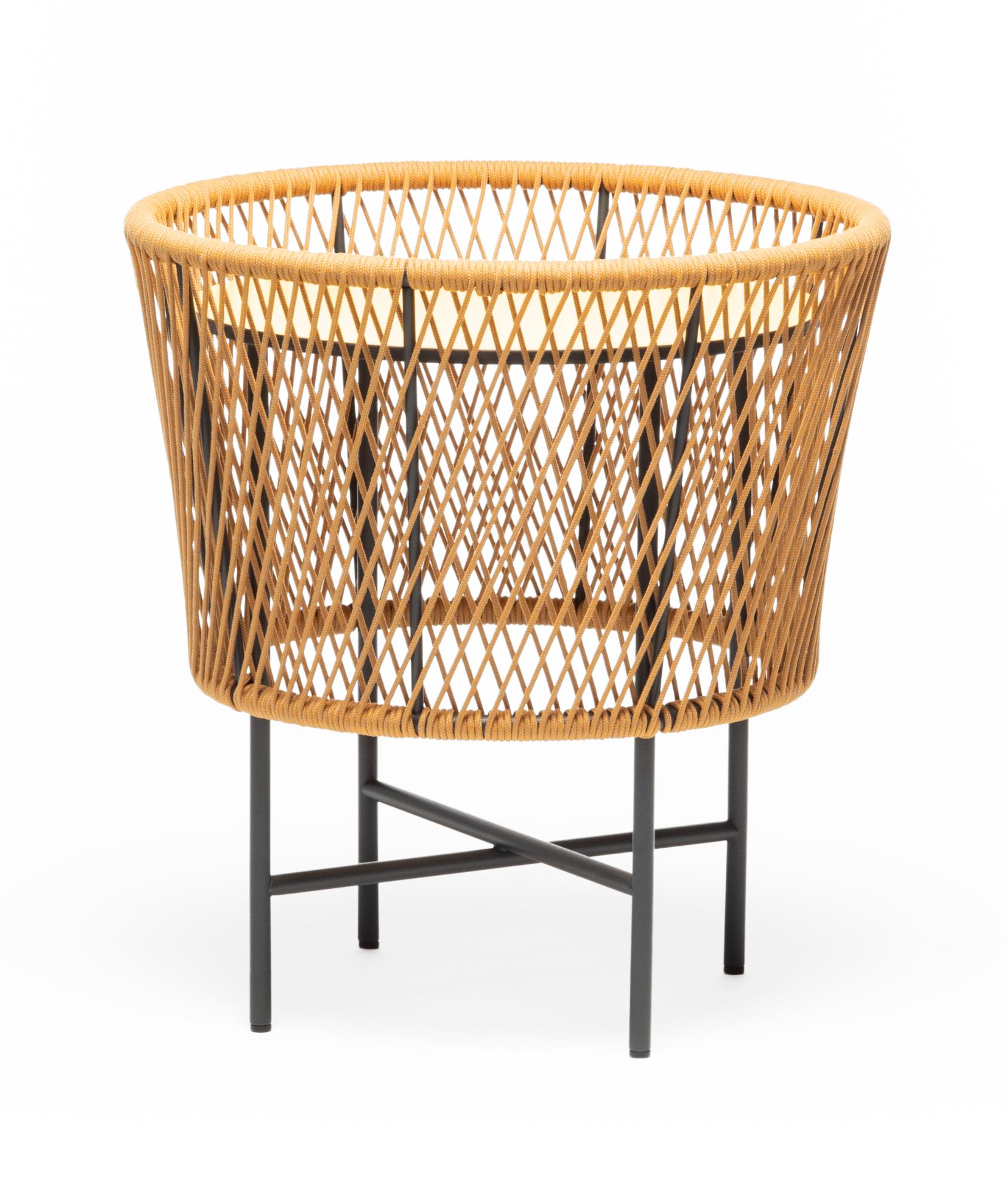 Table Basse de Jardin Ronde Jaune Tamburo SM