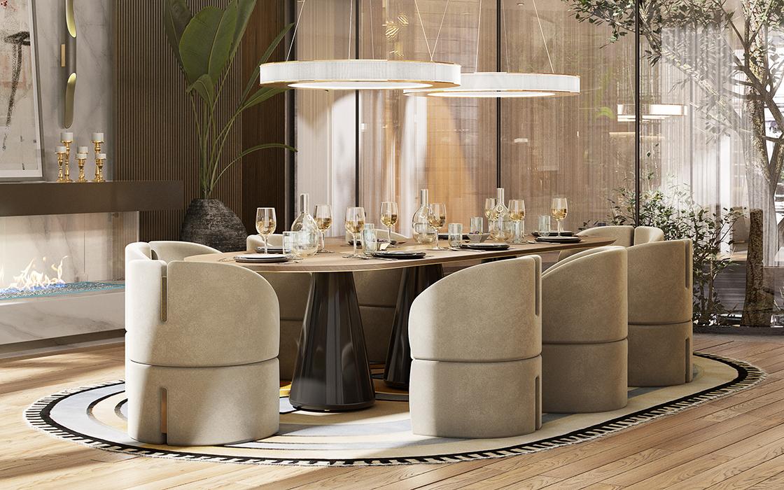 Table de Cuisine et de Salle à Manger Ovale Bertoia - 8