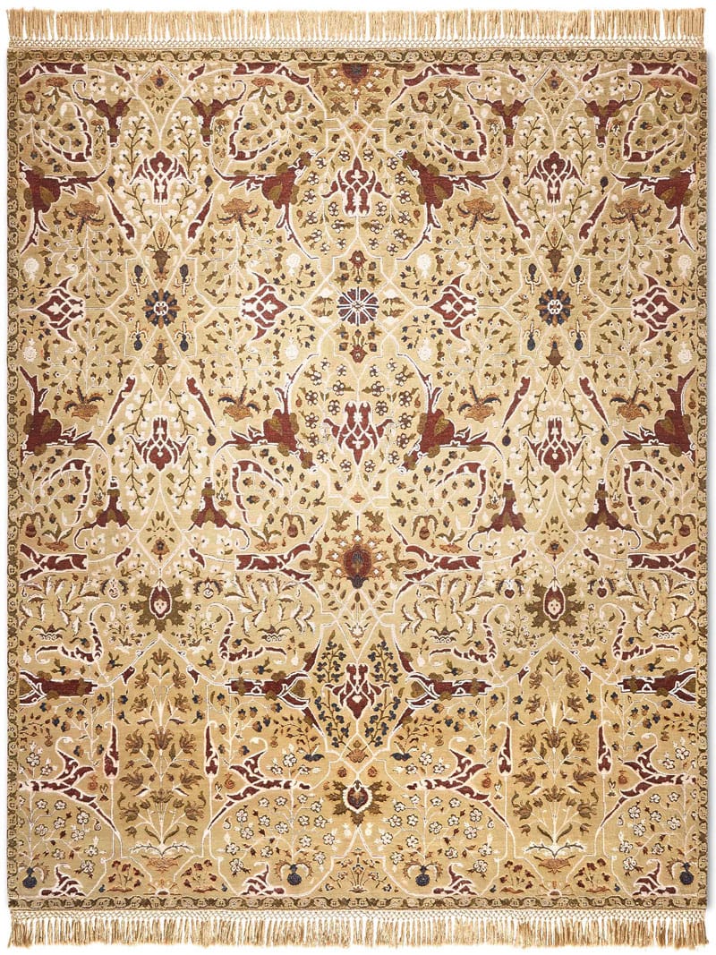 Tapis fait main de luxe Teheran Jaune