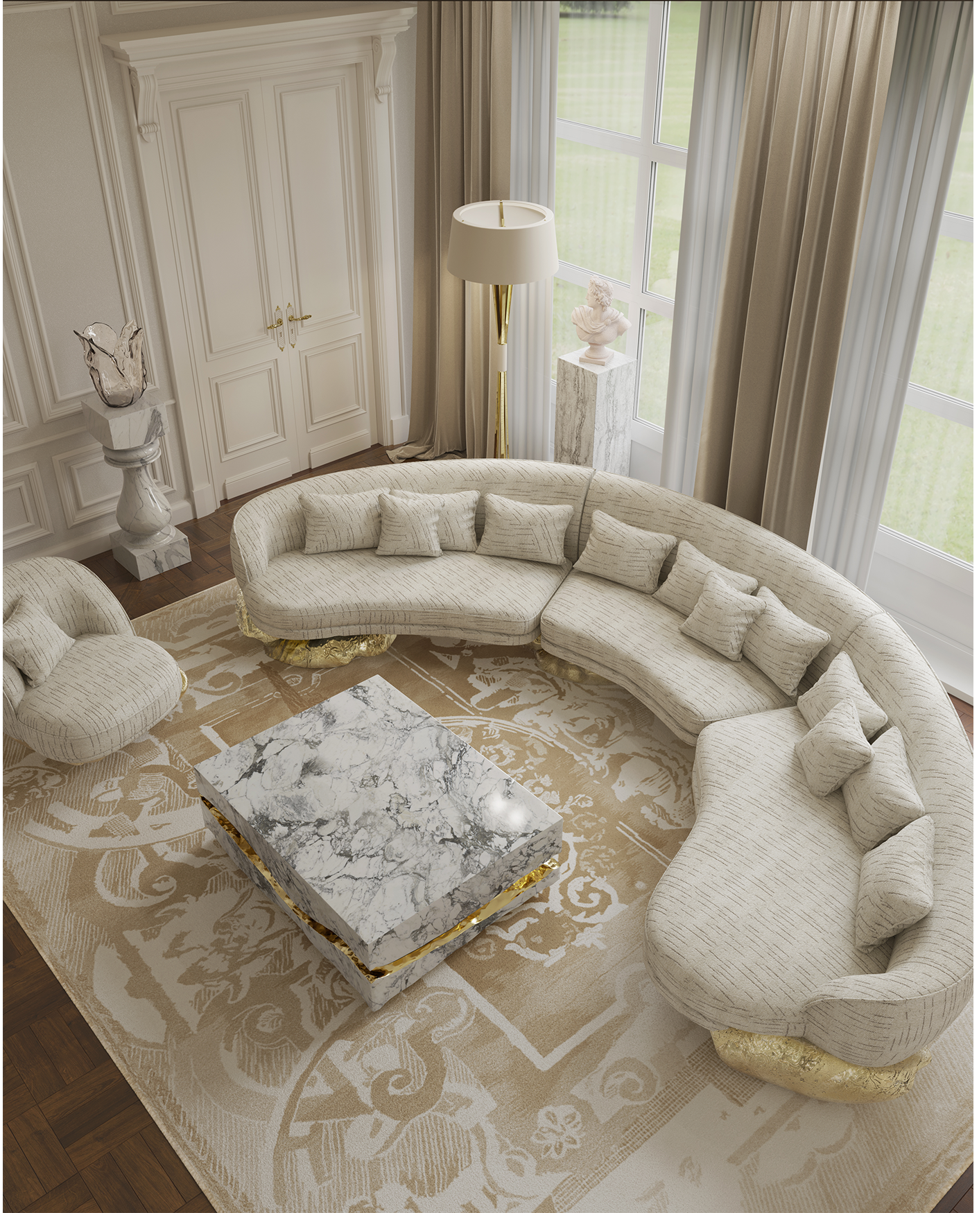 Table Boulder Carrara Table Boulder Carrara