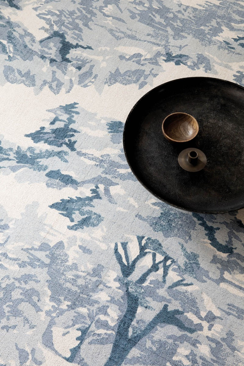 Tapis Landscape Toile Bleu Clair