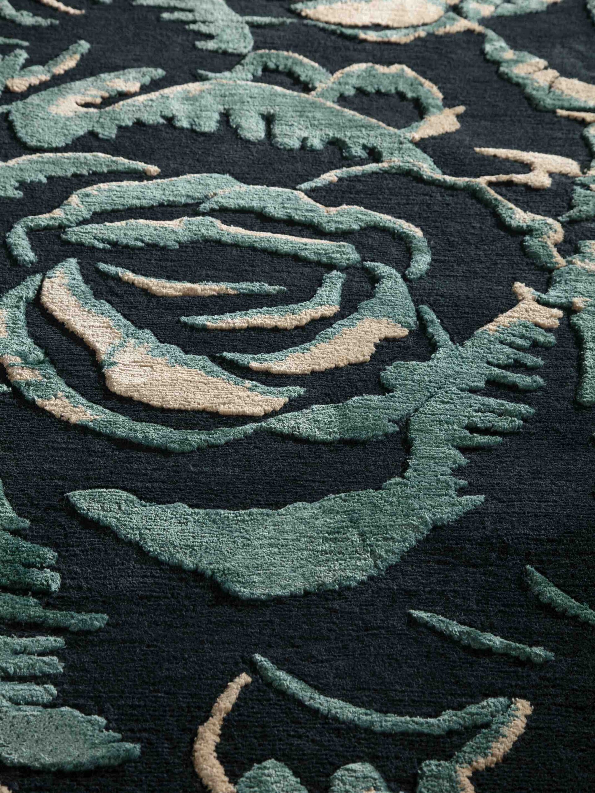 Tapis Fleur Sombre 2