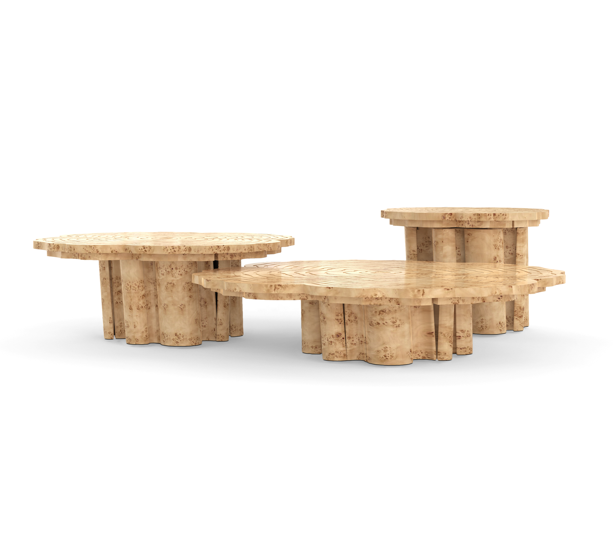 Set de Tables Basses Peuplier Fortuna (x3)