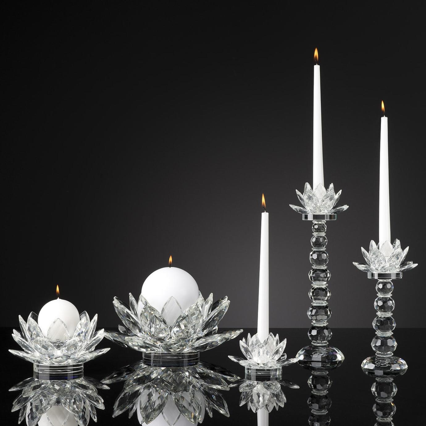 Bougeoir en cristal Lotus