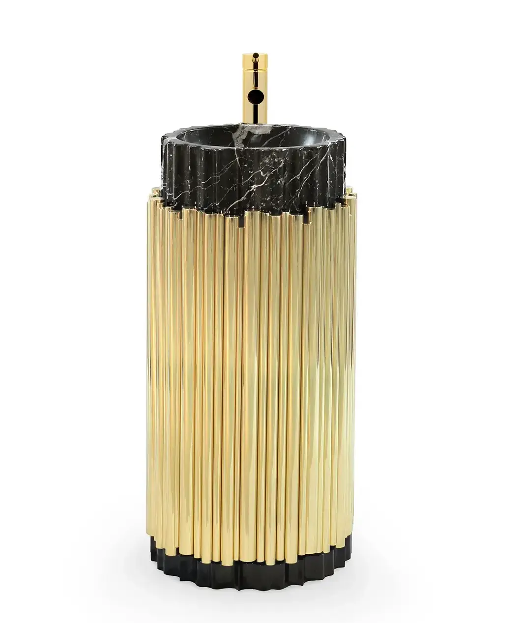 Lavabo Sur Colonne Harmony Black / Gold