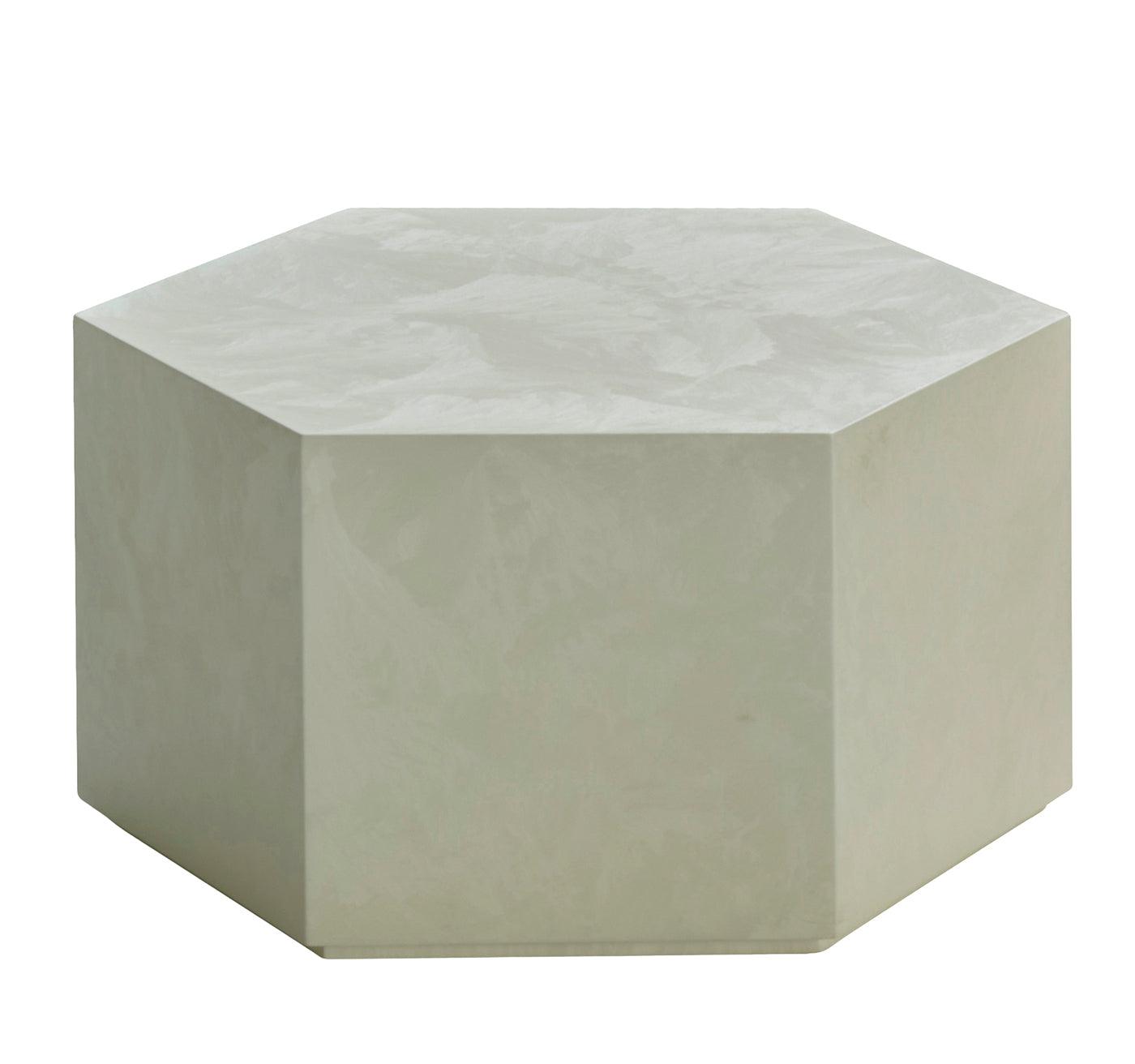 Table basse hexagonale blanche