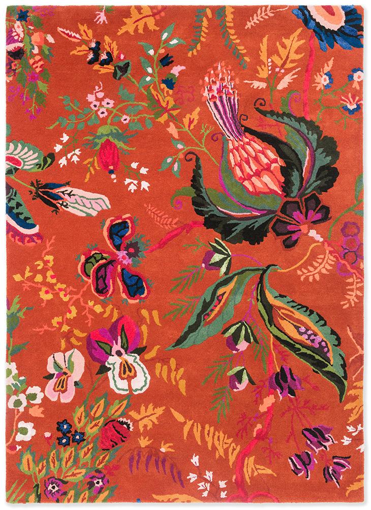 Tapis Merveille Floral Ambre/Citron