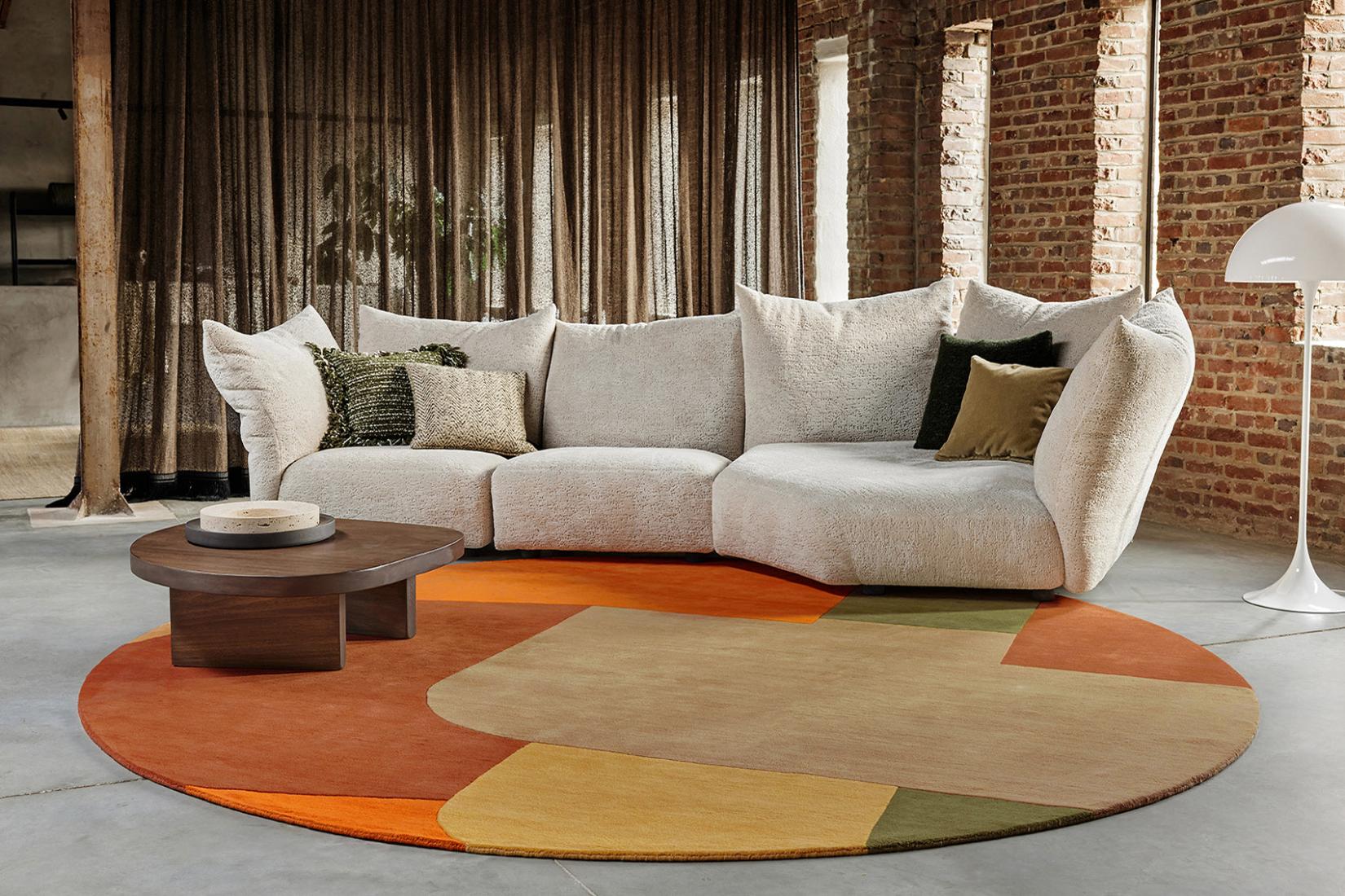 Tapis Blueprint rond | Taille: Ø 350 cm