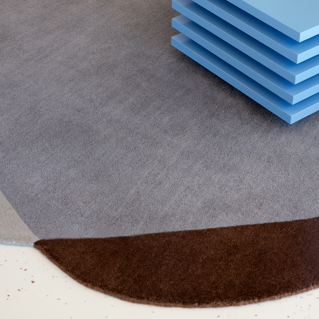Tapis Élément Chad Brun Bleu