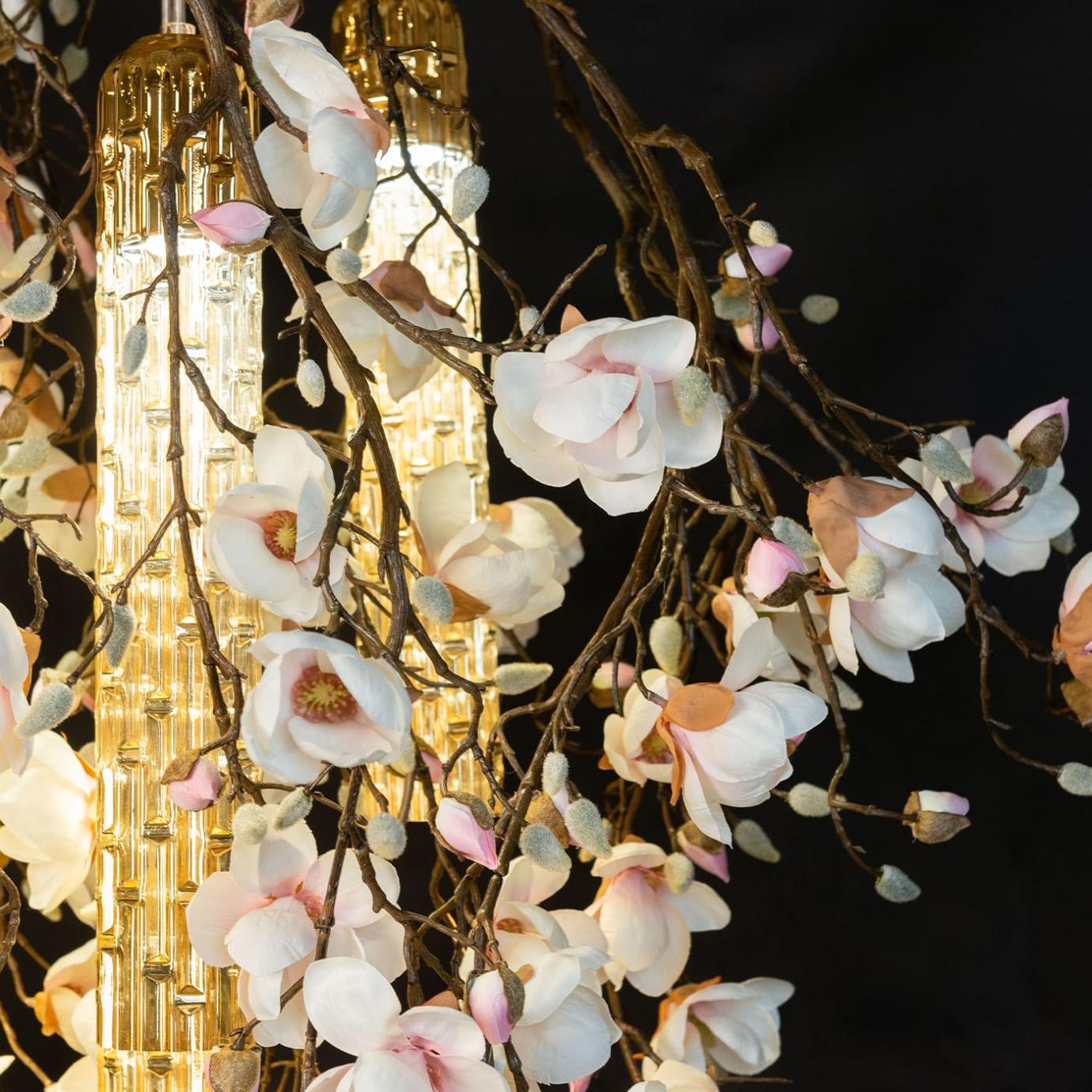 Lustre blanc et or Magnolia