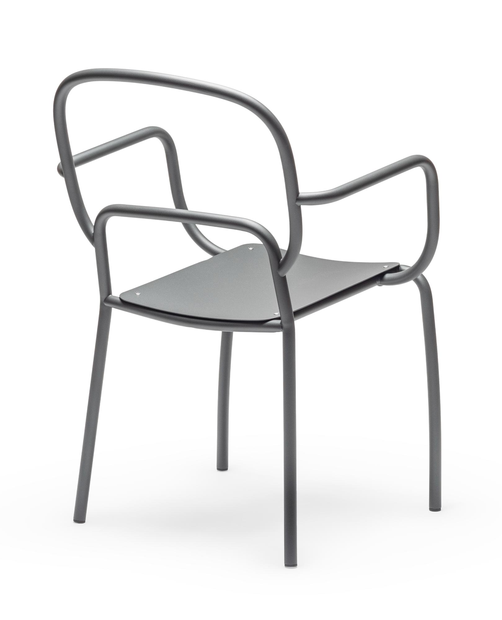 Chaise d'Extérieur Moyo Grise (Lot de 3)